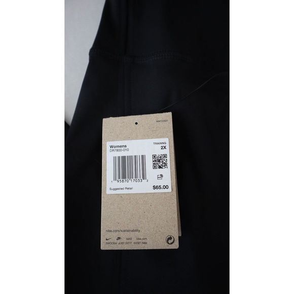 Nike Yoga DR7800 Women's Plus Sz 2XL Black Dri-Fit High Rise 7/8 Yoga Pants - Picture 8 of 8